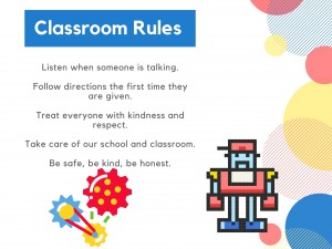 Colorful Classroom Rules Circles Poster