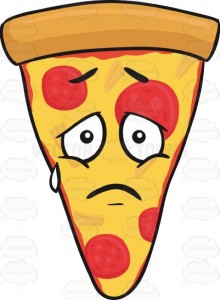 Slice Of Pepperoni Pizza With Single Tear Looking Sad Emoji