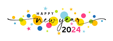 Happy new year 2024 horizontal banner with colorful elements 29132572  Vector Art at Vecteezy