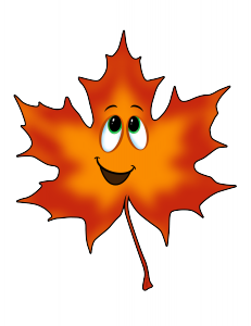 Maple Leaf Clipart with friendly face The Doodle Oven