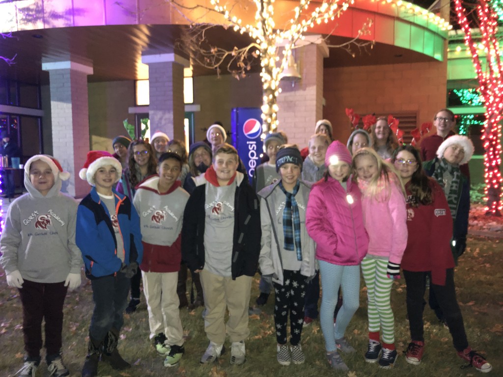 6th Grade Chorus performing at the West Haven Tree lighting